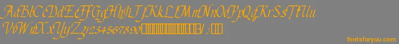 ChanceryCursive Font – Orange Fonts on Gray Background