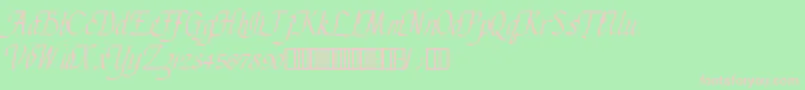 ChanceryCursive Font – Pink Fonts on Green Background