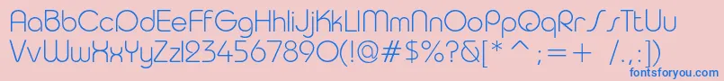 Tauruslightc Font – Blue Fonts on Pink Background