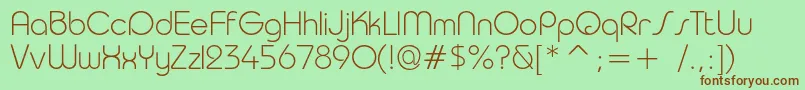 Tauruslightc Font – Brown Fonts on Green Background