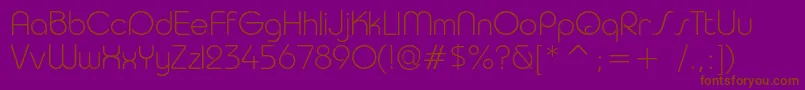 Tauruslightc Font – Brown Fonts on Purple Background