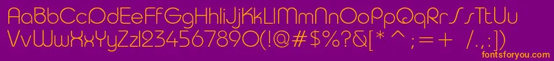 Tauruslightc Font – Orange Fonts on Purple Background