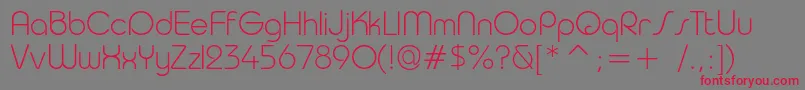 Tauruslightc Font – Red Fonts on Gray Background