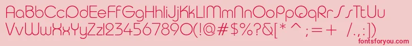 Tauruslightc Font – Red Fonts on Pink Background