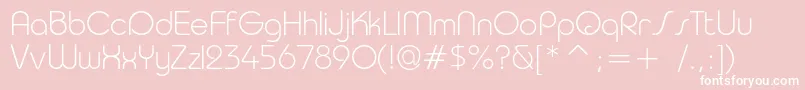 Tauruslightc Font – White Fonts on Pink Background