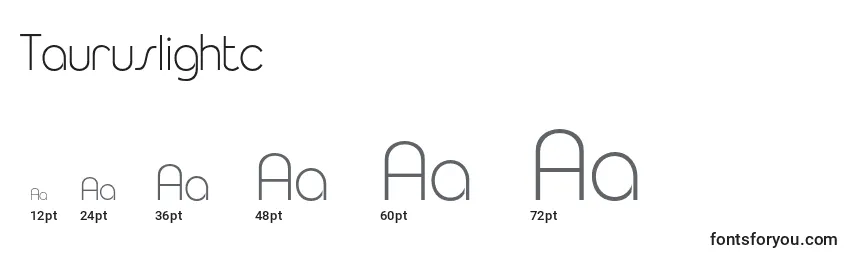 Tauruslightc Font Sizes