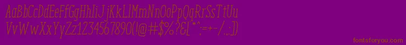 EnyoSlabRegularItalic Font – Brown Fonts on Purple Background