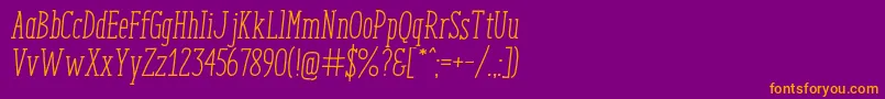 EnyoSlabRegularItalic Font – Orange Fonts on Purple Background