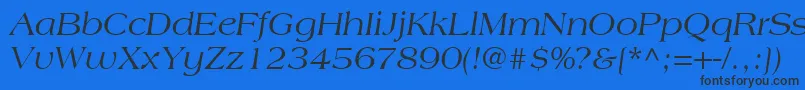 CountrysideSsiItalic-fontti – mustat fontit sinisellä taustalla