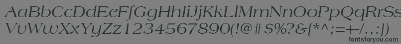 Шрифт CountrysideSsiItalic – чёрные шрифты на сером фоне