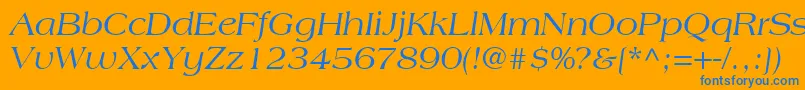 フォントCountrysideSsiItalic – オレンジの背景に青い文字