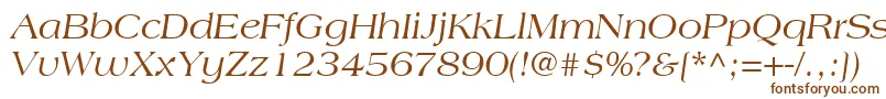 CountrysideSsiItalic-fontti – ruskeat fontit valkoisella taustalla