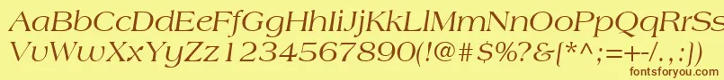 CountrysideSsiItalic Font – Brown Fonts on Yellow Background