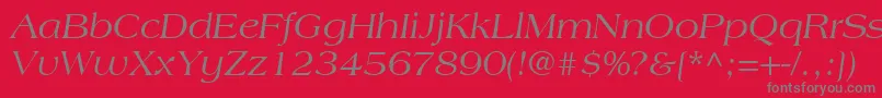 フォントCountrysideSsiItalic – 赤い背景に灰色の文字