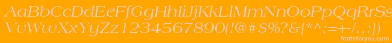 Шрифт CountrysideSsiItalic – розовые шрифты на оранжевом фоне