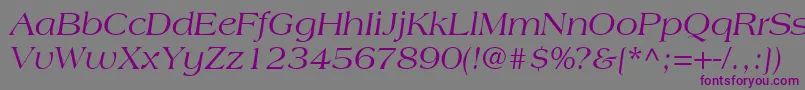 CountrysideSsiItalic-Schriftart – Violette Schriften auf grauem Hintergrund
