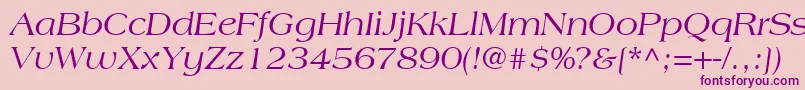 CountrysideSsiItalic Font – Purple Fonts on Pink Background