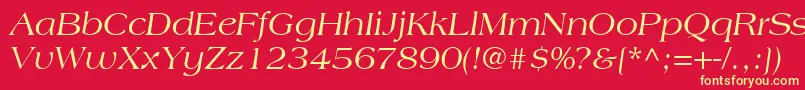 CountrysideSsiItalic Font – Yellow Fonts on Red Background