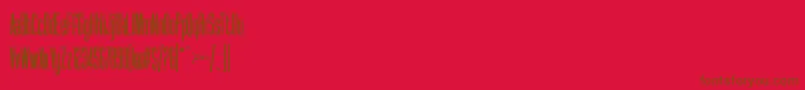 Syatm2 Font – Brown Fonts on Red Background
