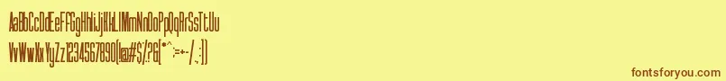 Syatm2 Font – Brown Fonts on Yellow Background