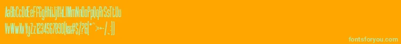 Syatm2 Font – Green Fonts on Orange Background