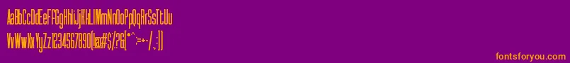 Syatm2 Font – Orange Fonts on Purple Background