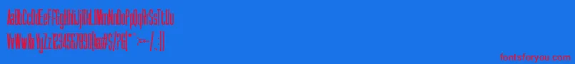 Syatm2 Font – Red Fonts on Blue Background