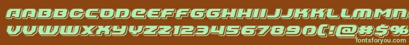 Annapolispunchital Font – Green Fonts on Brown Background