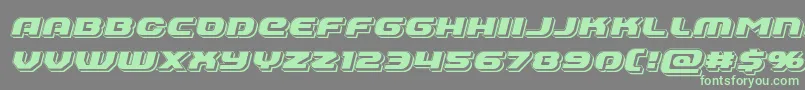 Annapolispunchital Font – Green Fonts on Gray Background