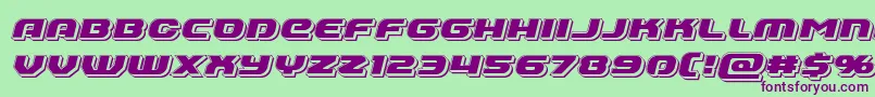 Annapolispunchital Font – Purple Fonts on Green Background