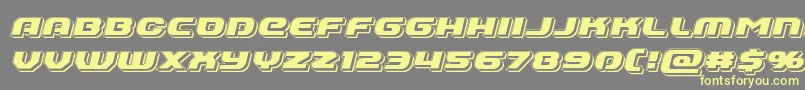 Annapolispunchital Font – Yellow Fonts on Gray Background