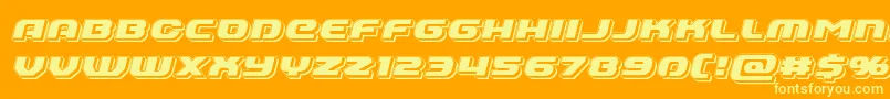 Annapolispunchital Font – Yellow Fonts on Orange Background