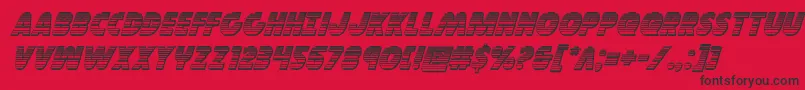 Governorchromeital Font – Black Fonts on Red Background