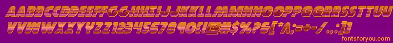 Governorchromeital Font – Orange Fonts on Purple Background