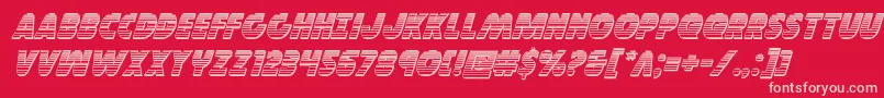 フォントGovernorchromeital – 赤い背景にピンクのフォント