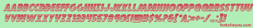 Governorchromeital Font – Red Fonts on Green Background