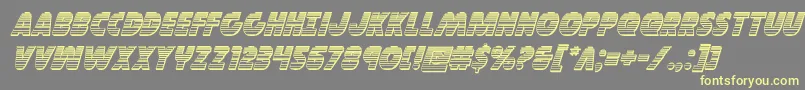 Governorchromeital Font – Yellow Fonts on Gray Background