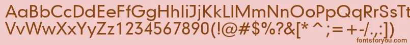 Geometric706MediumBt Font – Brown Fonts on Pink Background