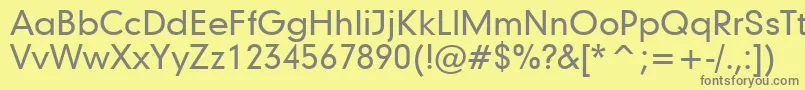 Geometric706MediumBt Font – Gray Fonts on Yellow Background