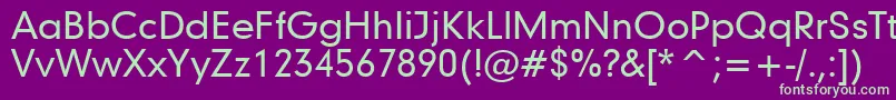 Geometric706MediumBt Font – Green Fonts on Purple Background