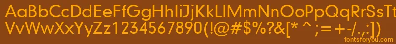 Geometric706MediumBt Font – Orange Fonts on Brown Background