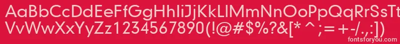 Geometric706MediumBt Font – Pink Fonts on Red Background