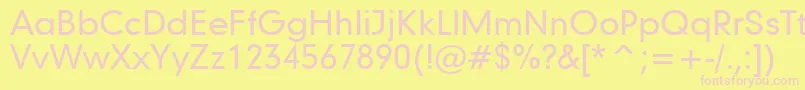 Geometric706MediumBt Font – Pink Fonts on Yellow Background