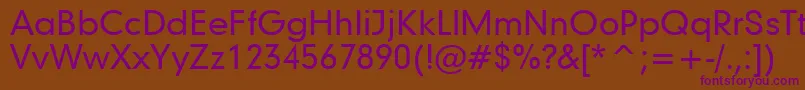 Geometric706MediumBt Font – Purple Fonts on Brown Background