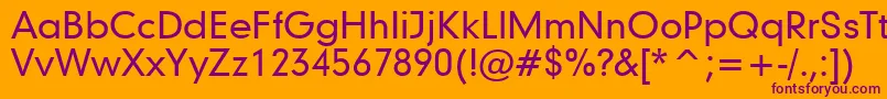 Geometric706MediumBt Font – Purple Fonts on Orange Background