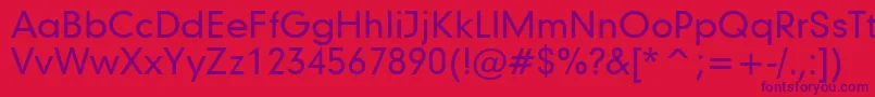 Geometric706MediumBt Font – Purple Fonts on Red Background