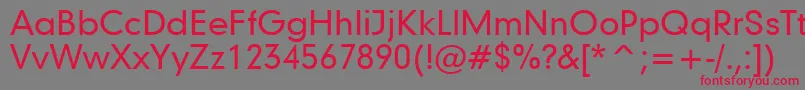 Geometric706MediumBt Font – Red Fonts on Gray Background