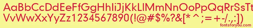 Geometric706MediumBt Font – Red Fonts on Yellow Background