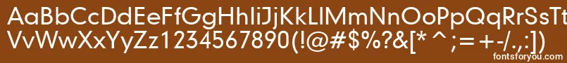 Geometric706MediumBt Font – White Fonts on Brown Background