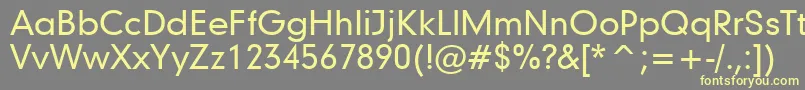 Geometric706MediumBt Font – Yellow Fonts on Gray Background